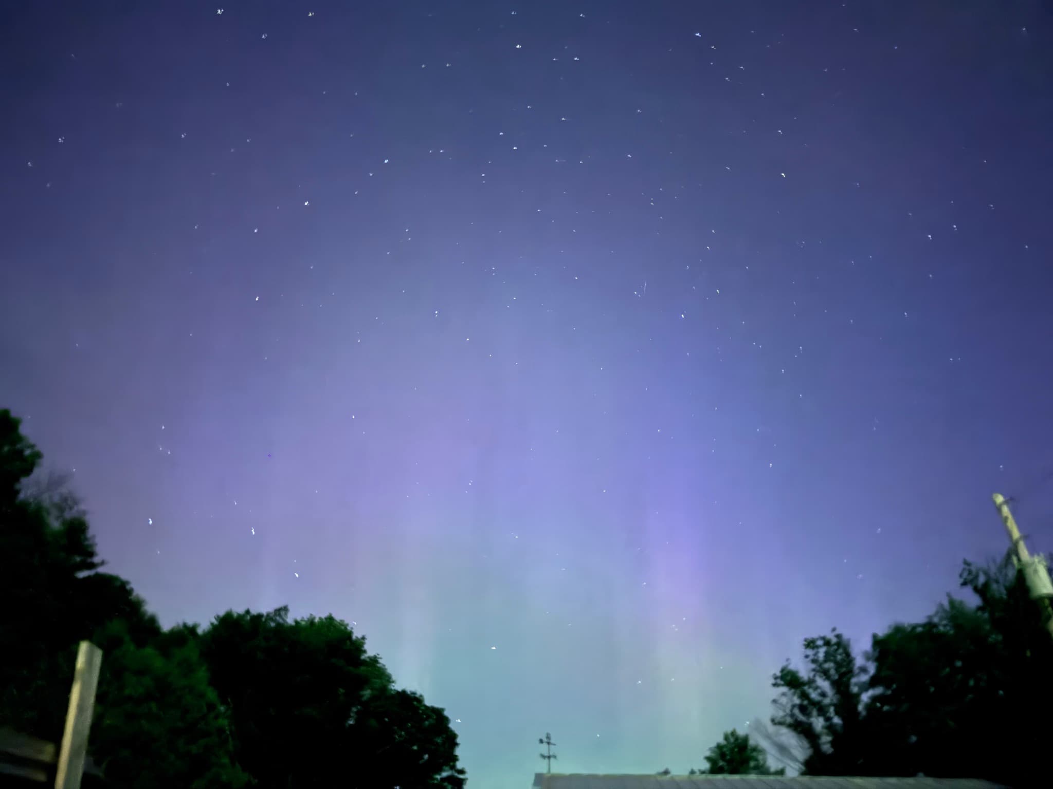 Northern lights photographed by Terri in Lake George