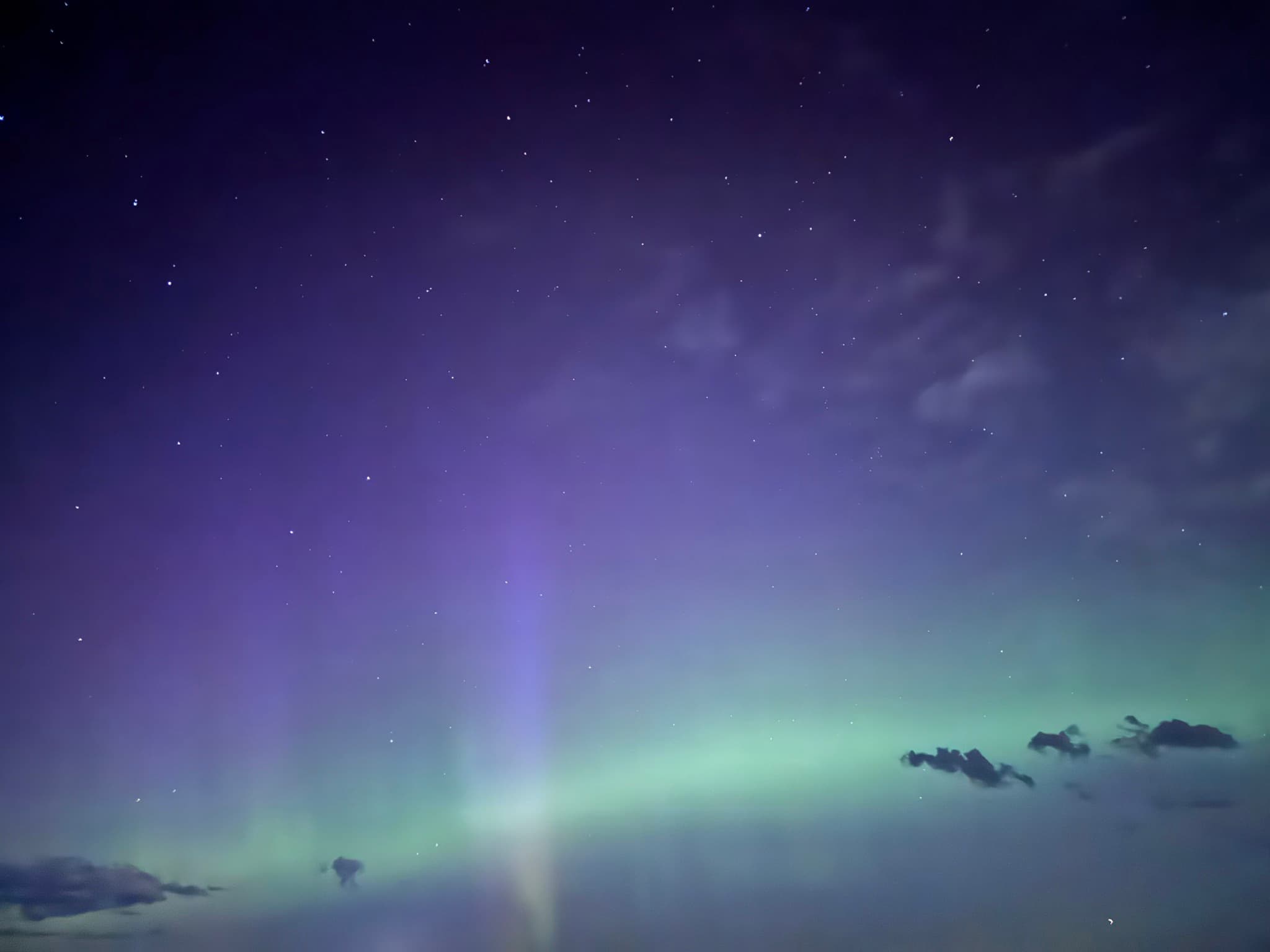 Northern lights photographed by Trent in Powell