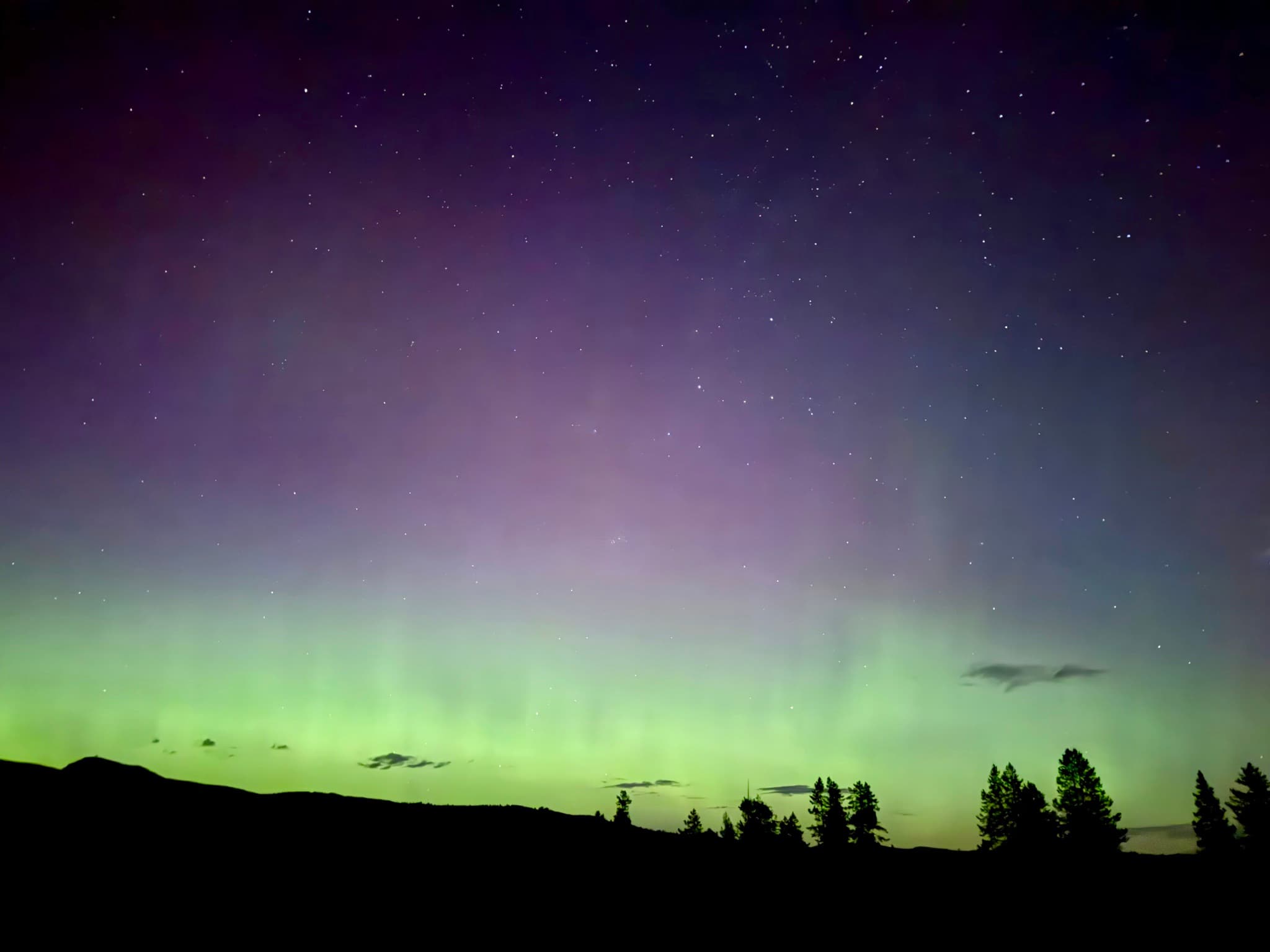 Northern lights photographed by MLoosli in Island Park, ID