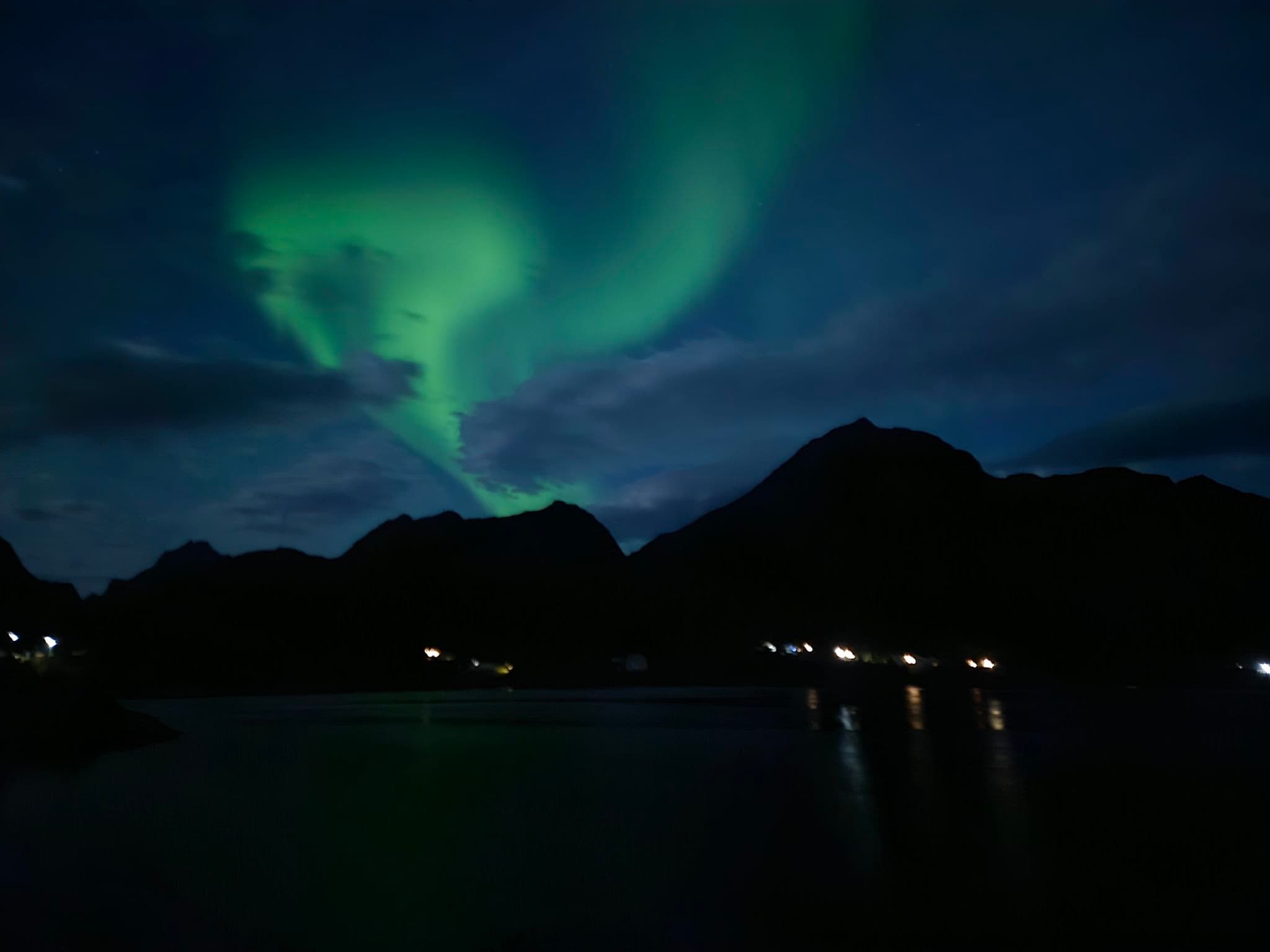Northern lights photographed by Mattia in Nordland