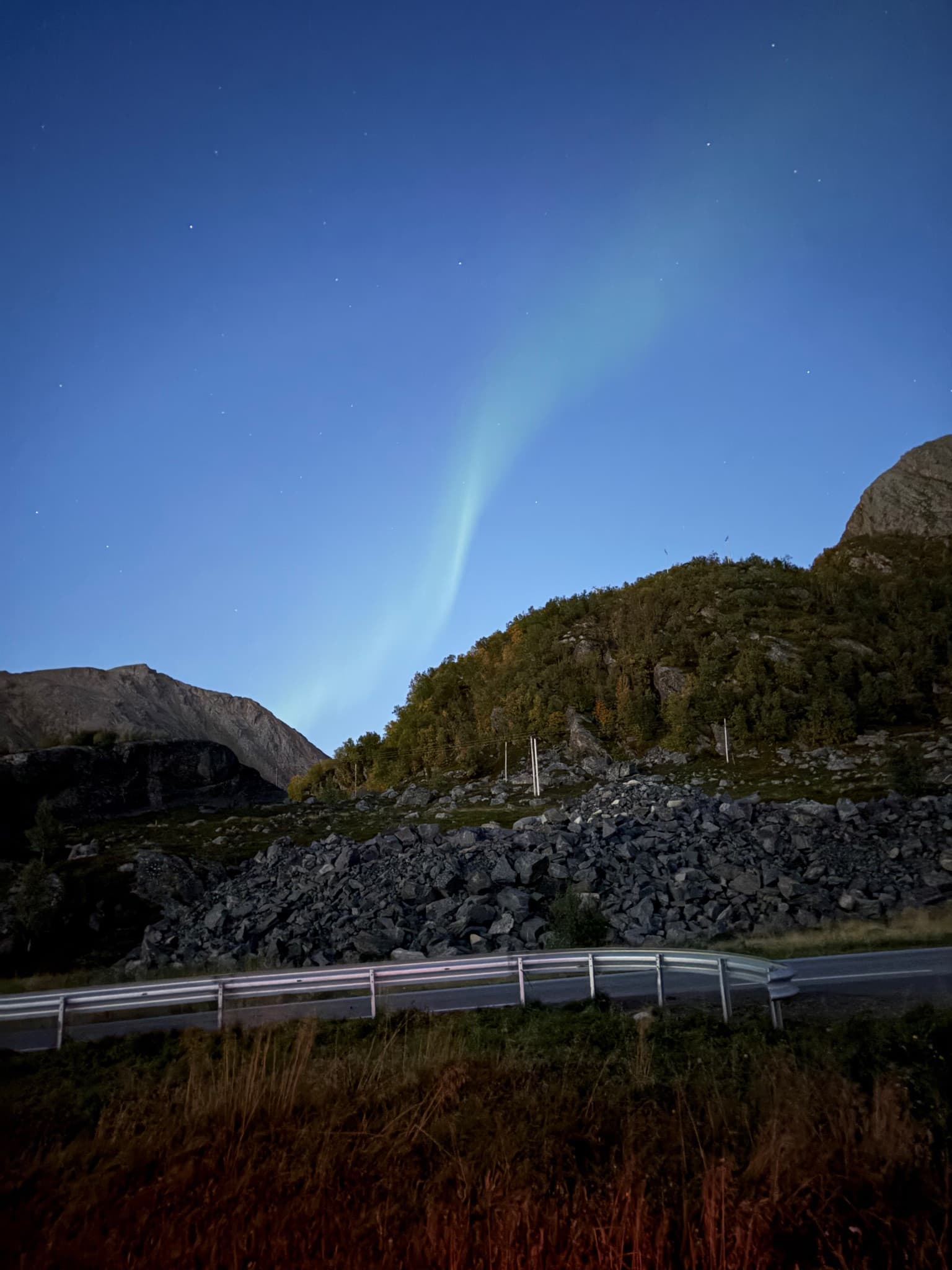 Northern lights photographed by Bilas in Øksfjorden