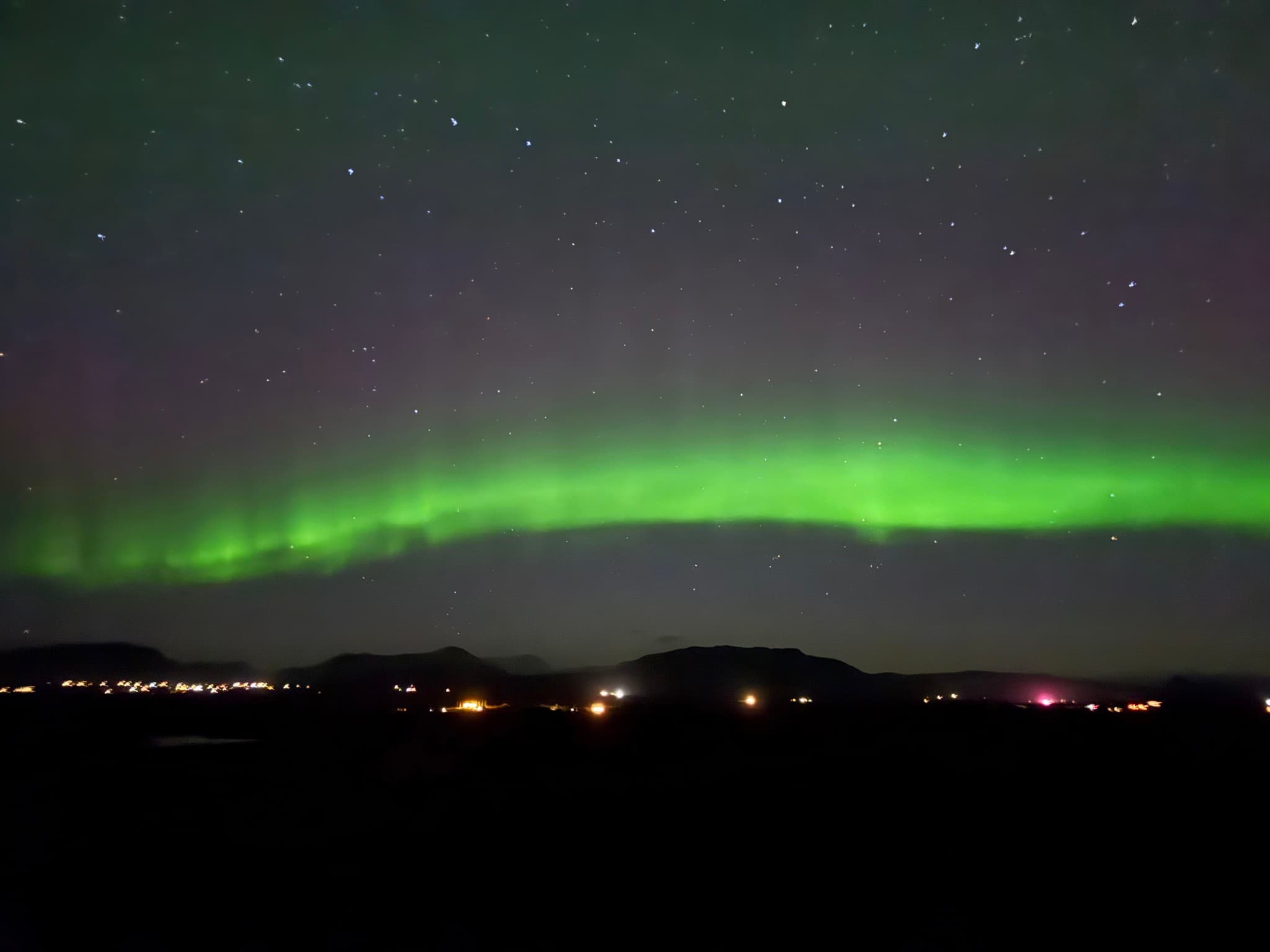 Northern lights photographed by Matt in Selfoss