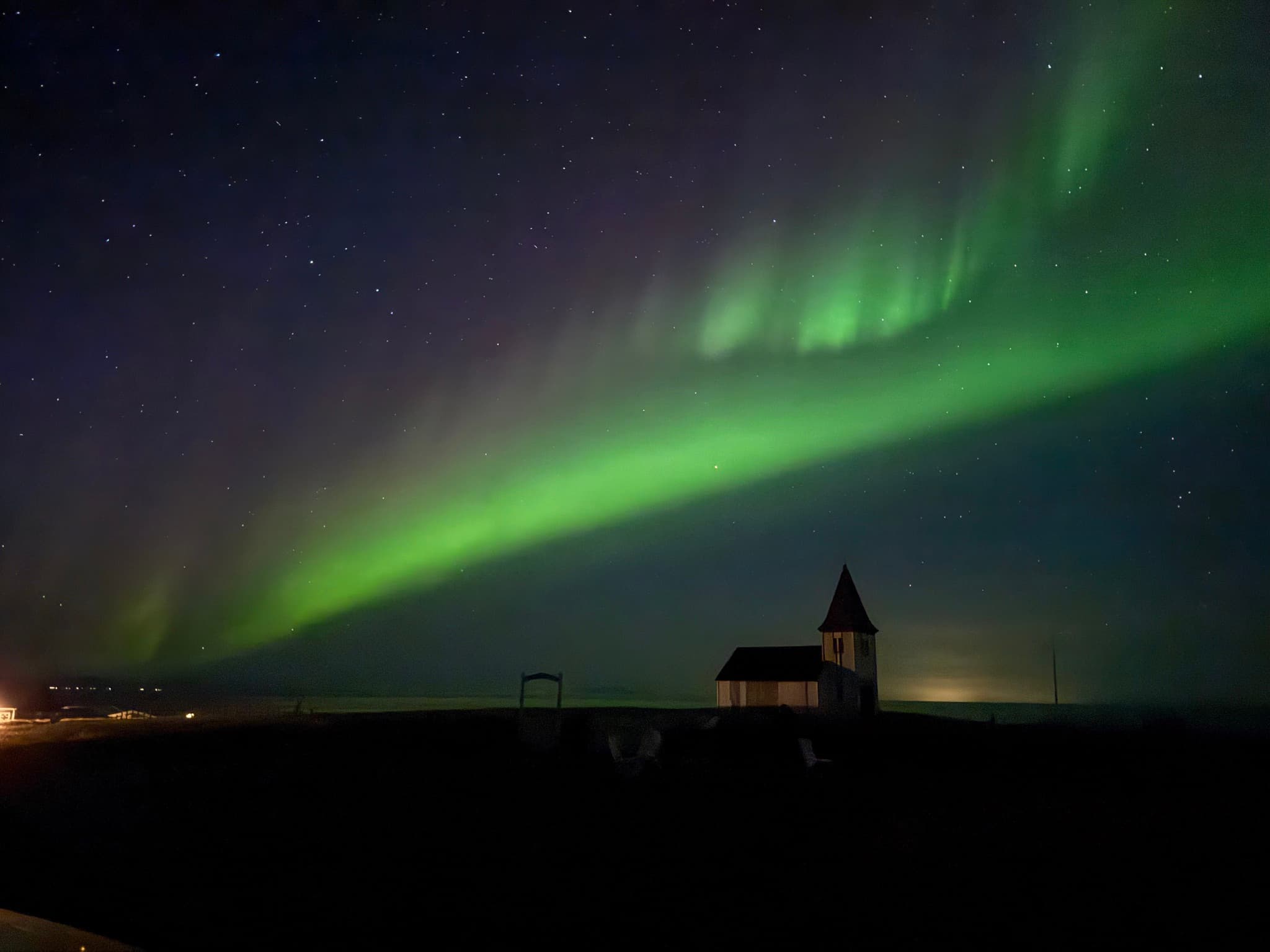Northern lights photographed by Dale in Snæfellsbær