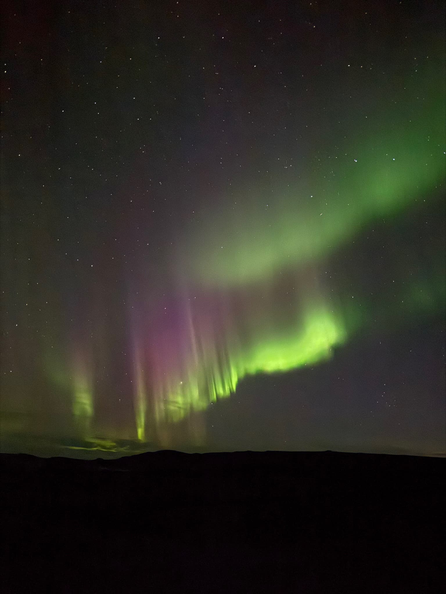 Northern lights photographed by Jonas in Mývatn