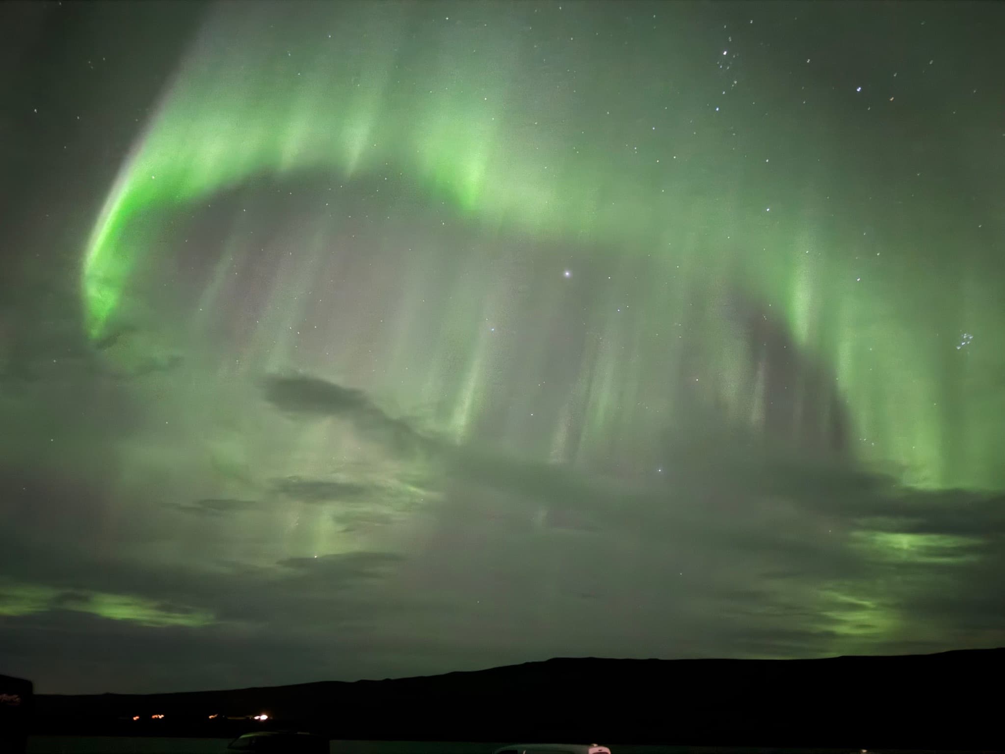 Northern lights photographed by Tacie in Staður