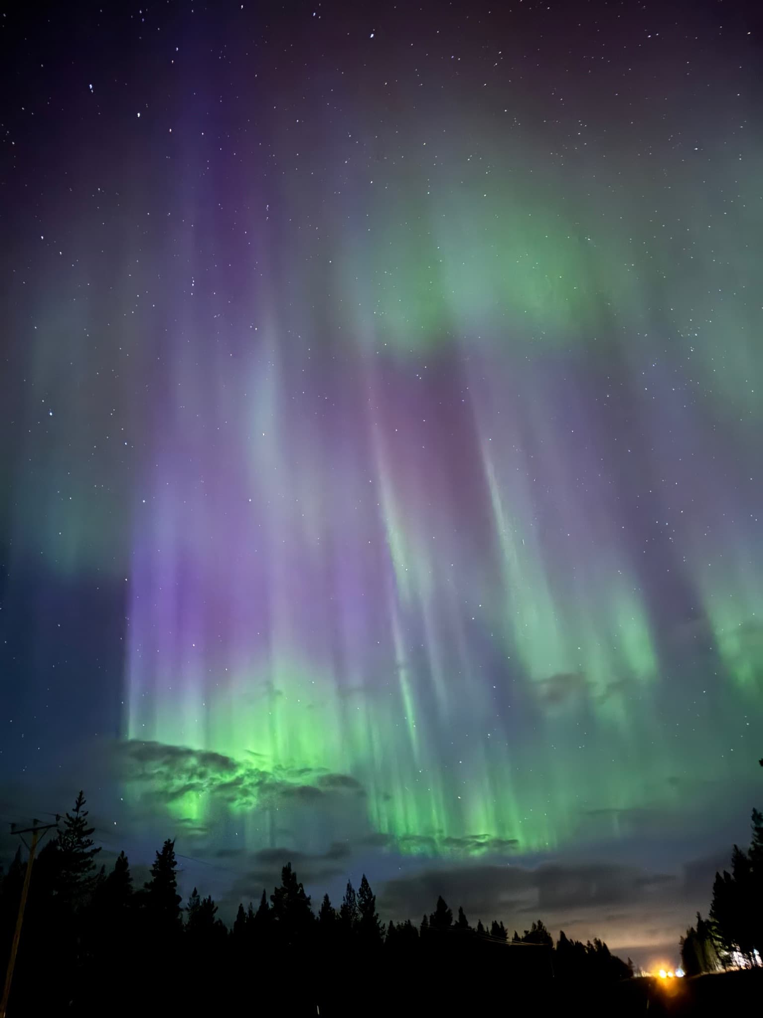 Northern lights photographed by Happy in Saariselkä