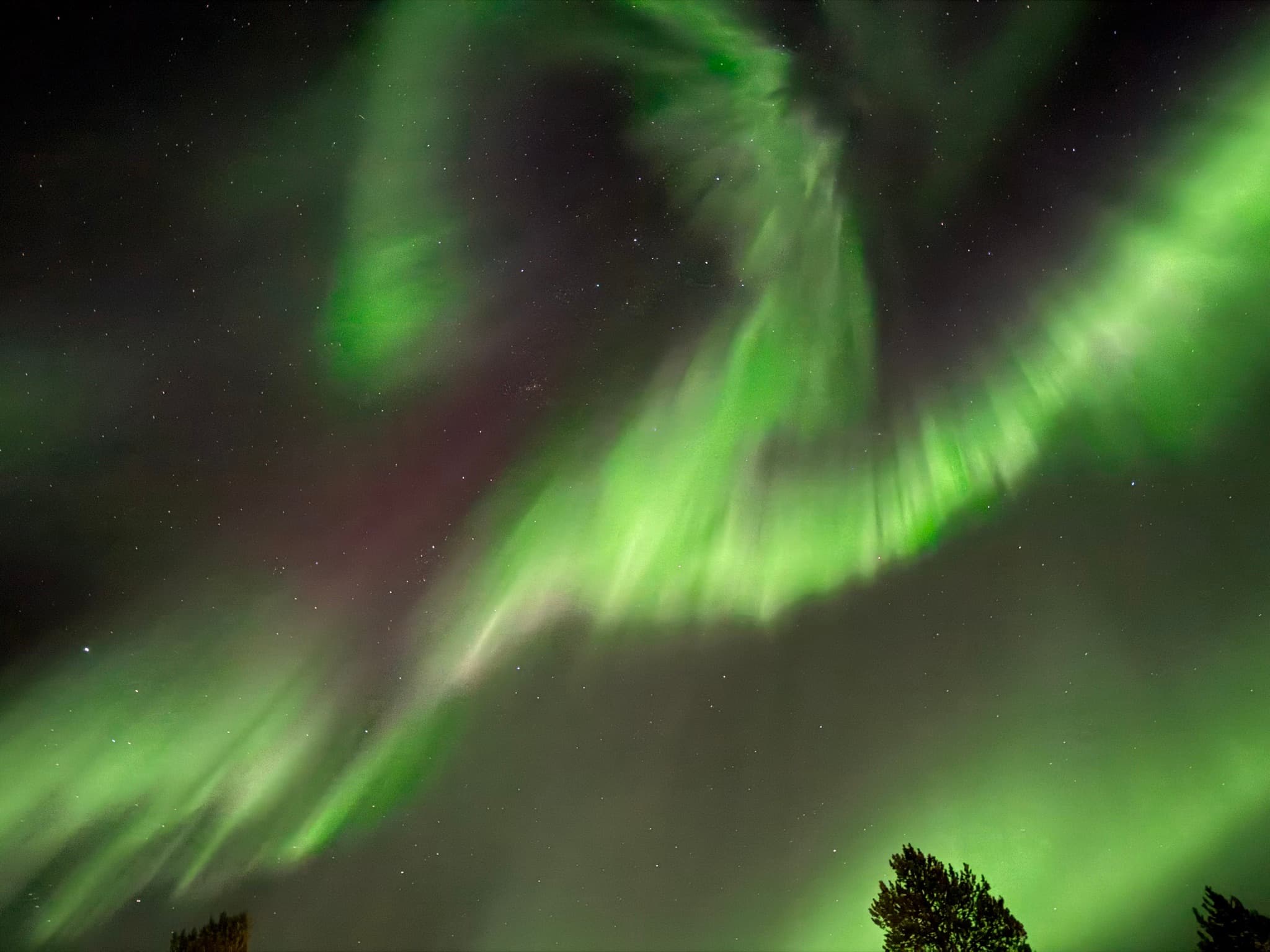Northern lights photographed by Happy in Saariselkä