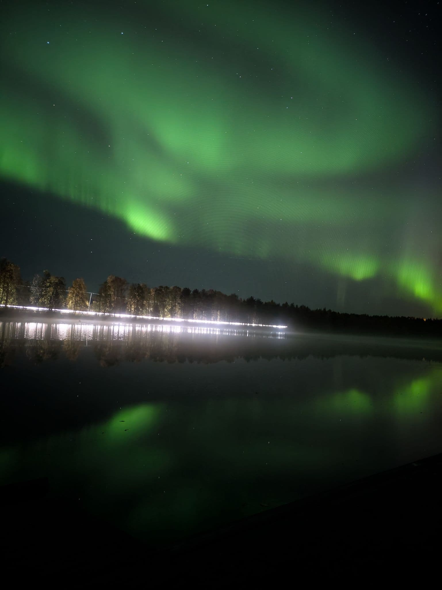 Northern lights photographed by Juul in Rovaniemi