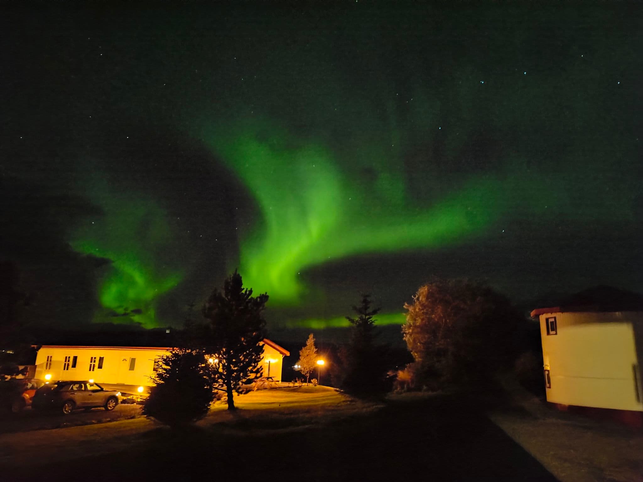 Northern lights photographed by Chris in Þingeyjarsveit