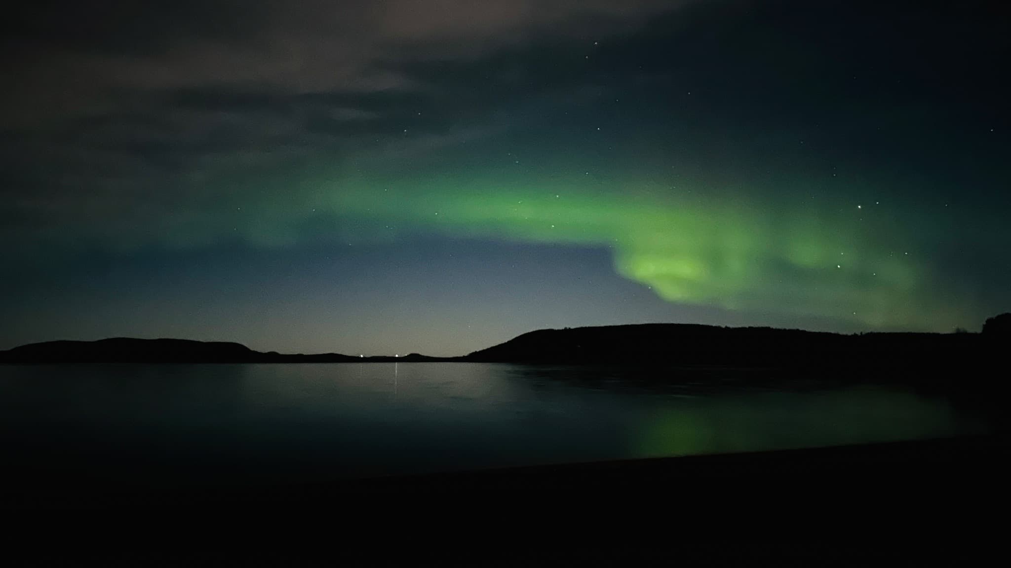 Northern lights photographed by HoT in Lansjärv
