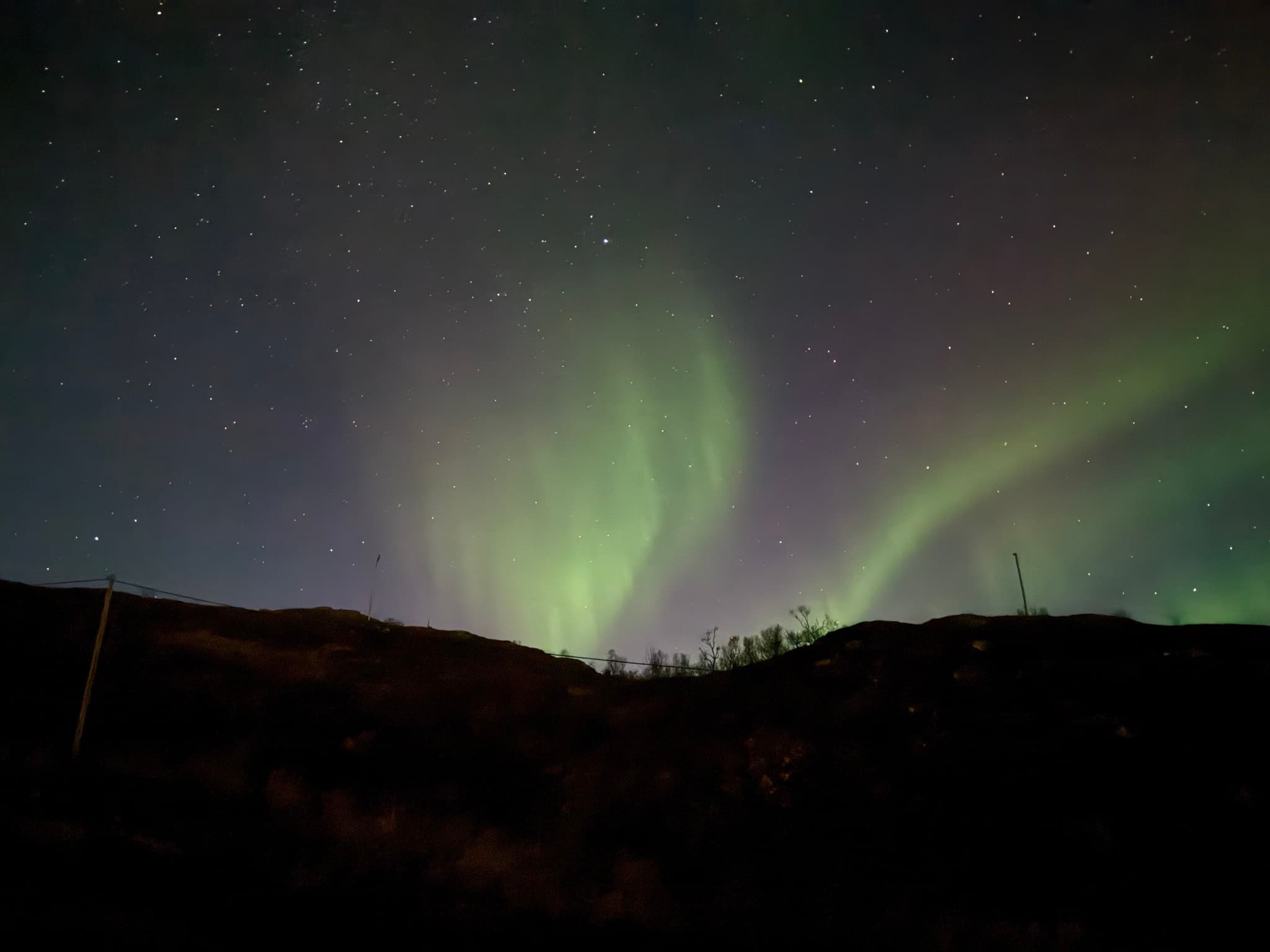 Northern lights photographed by Tobi in Hansnes
