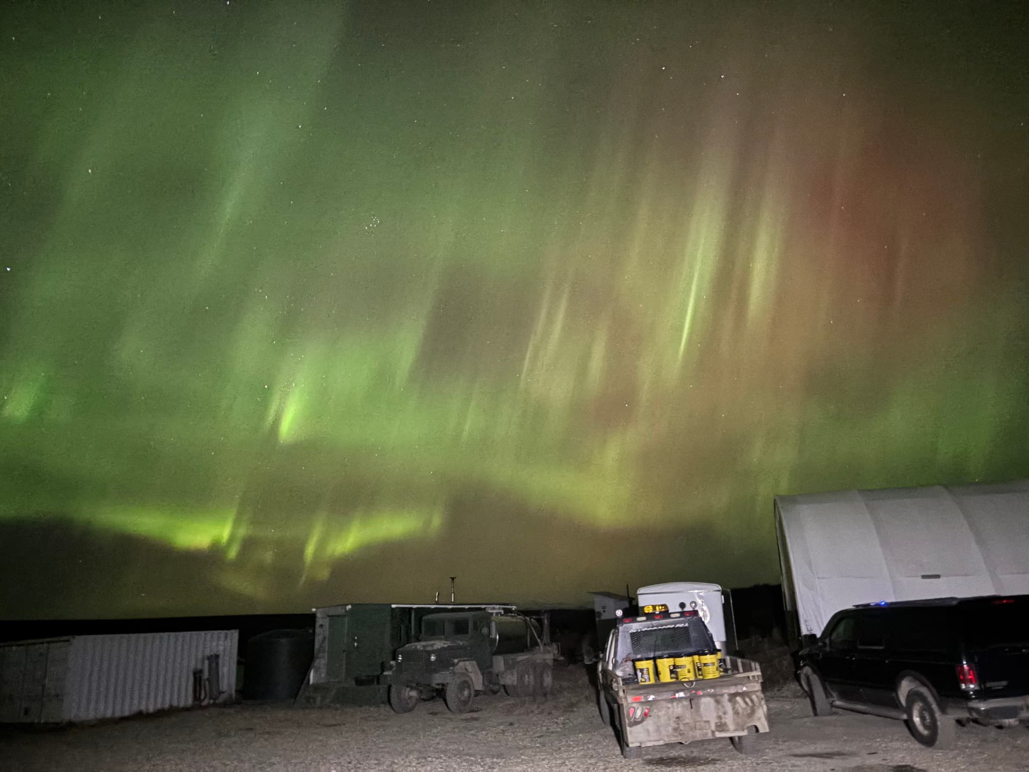 Northern lights photographed by Gold digger in Nome