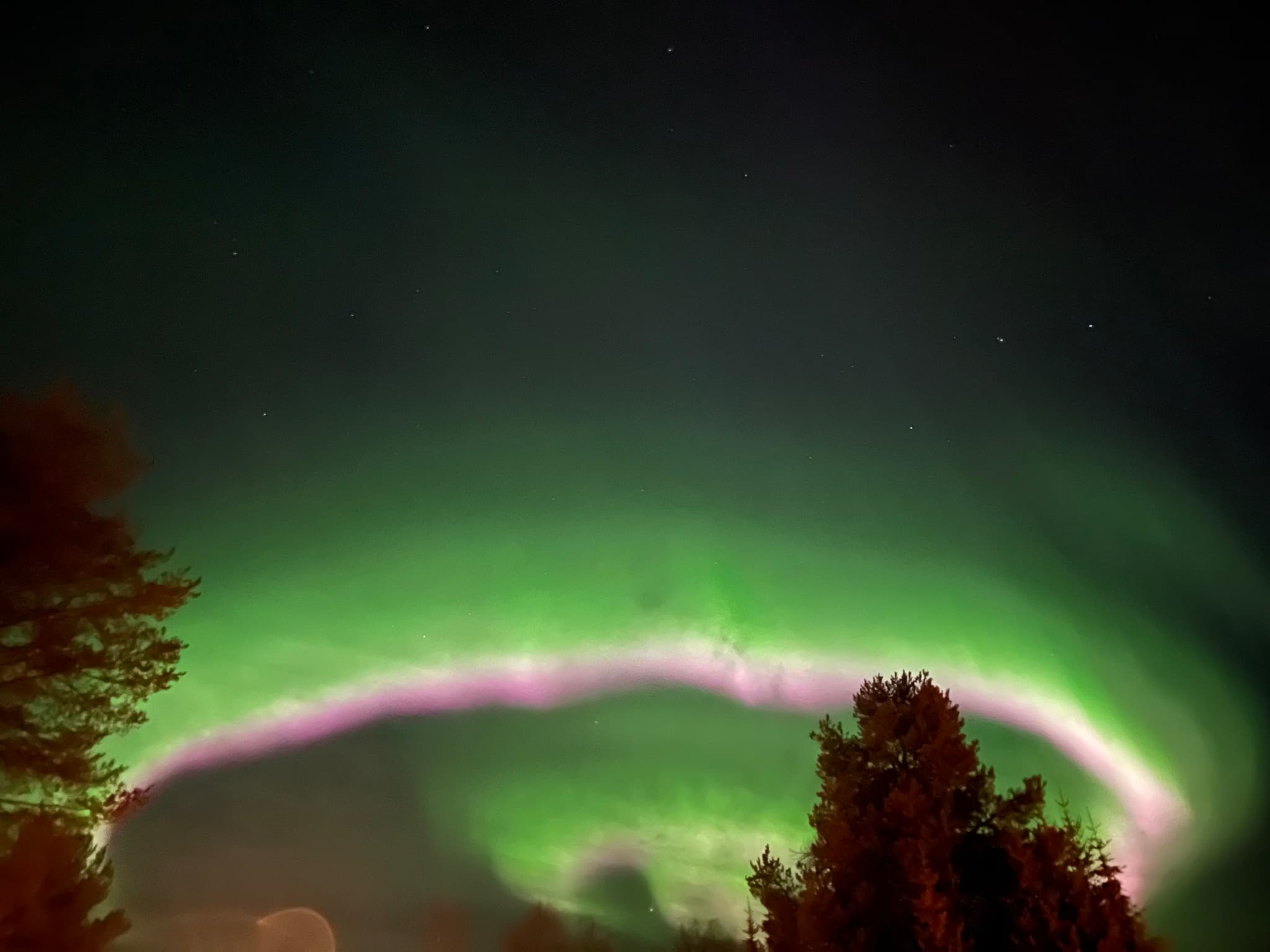 Northern lights photographed by M in Kittilä
