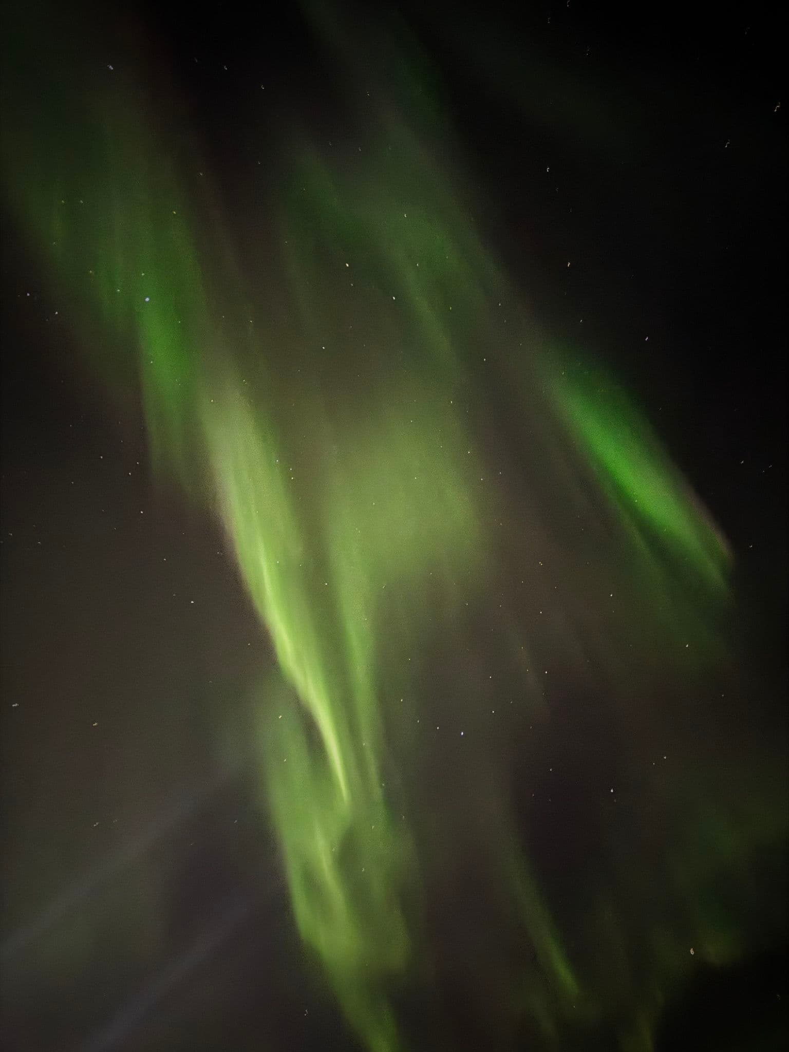 Northern lights photographed by YunJ in 65.07, -22.72