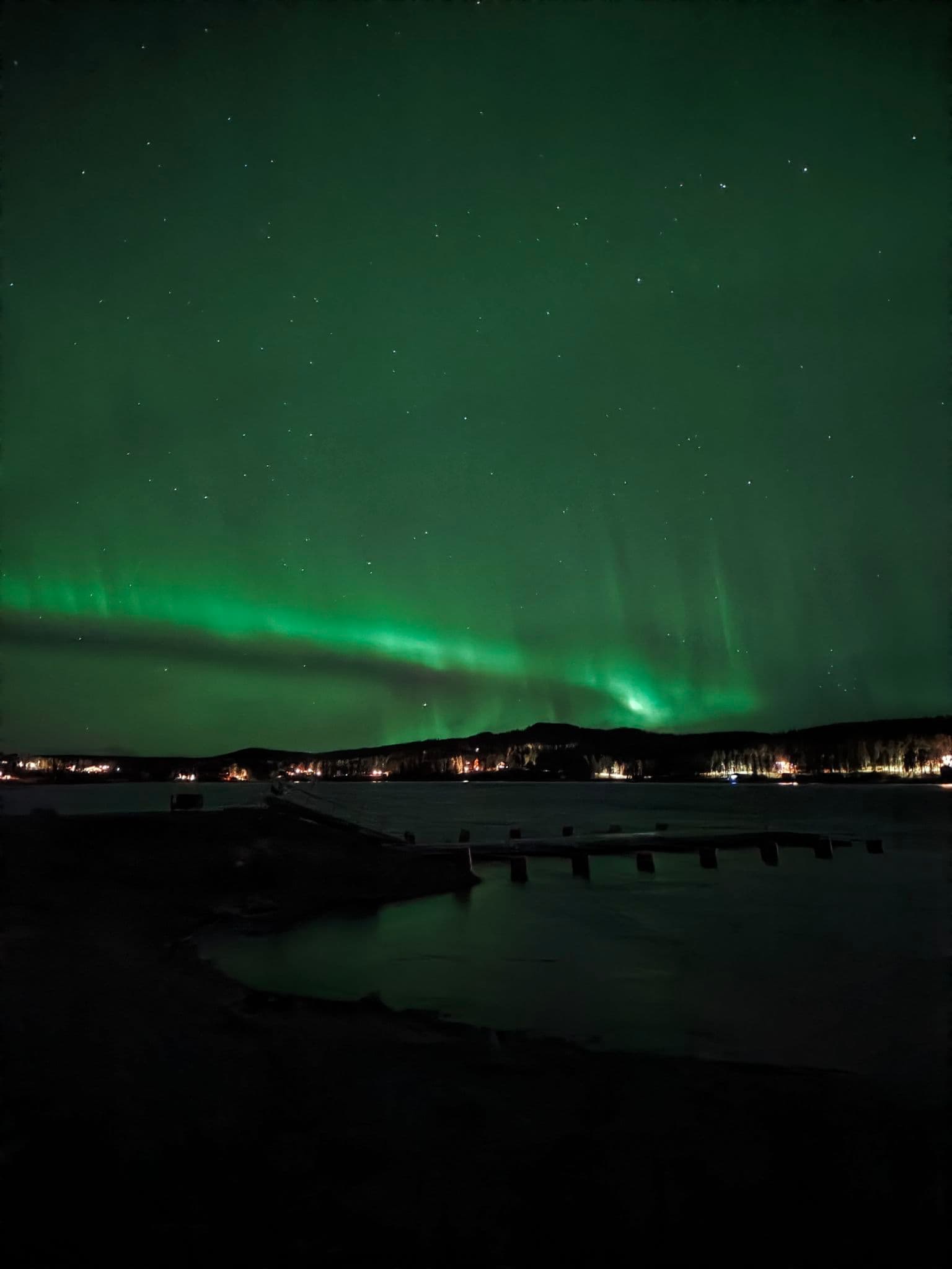 Northern lights photographed by Carmina in Norrbottens län