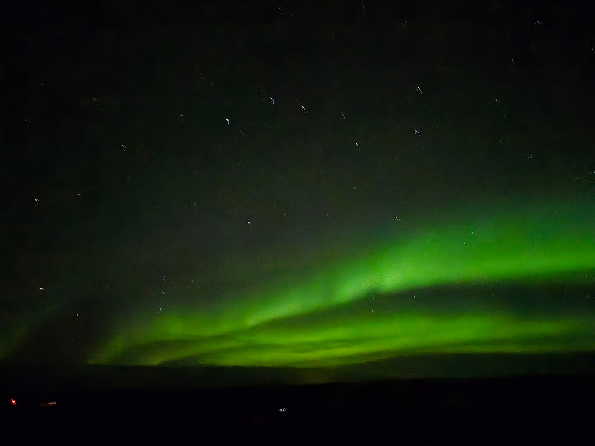 Northern lights photographed by Connor in Þingeyjarsveit
