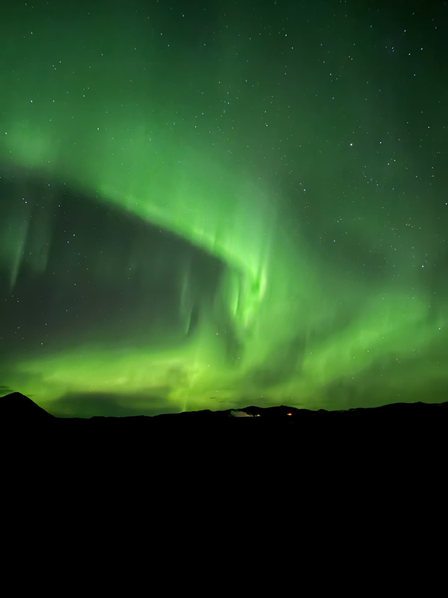 Northern lights photographed by Lucas in Mývatn